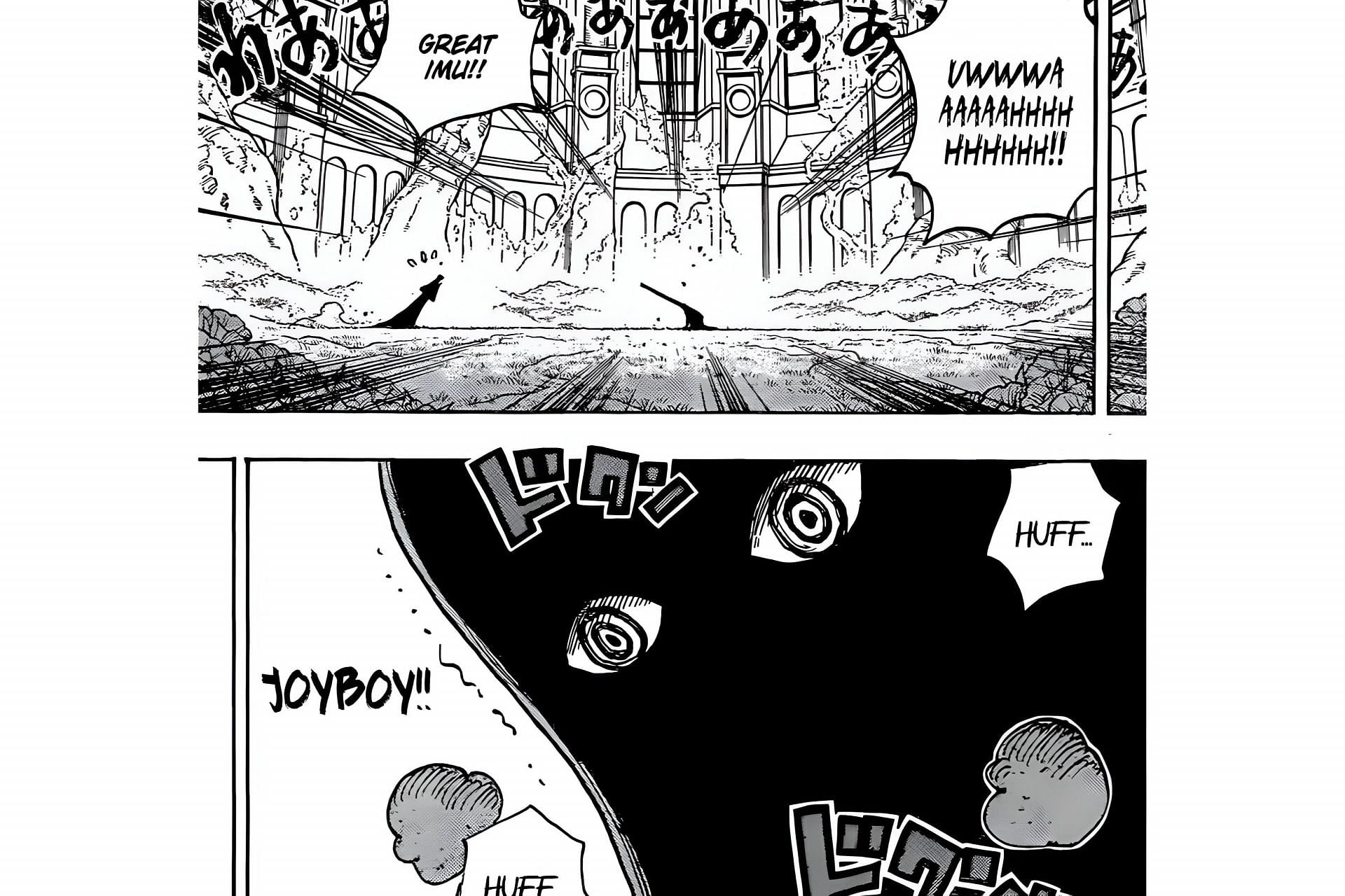 Imu after JoyBoy's Haki blast (Image via Shueisha)
